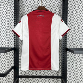 Camisa Ajax Home 2025/26 Vermelha e Branca - Versão Torcedor