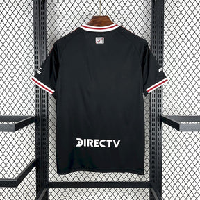 Camisa River Plate Away 2025/26 Preto e Vermelho - Modelo Torcedor