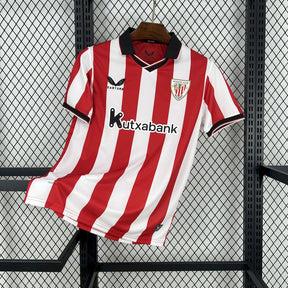 Camisa Athletic Bilbao Home 2025/26 Vermelha e Branca - Modelo Torcedor