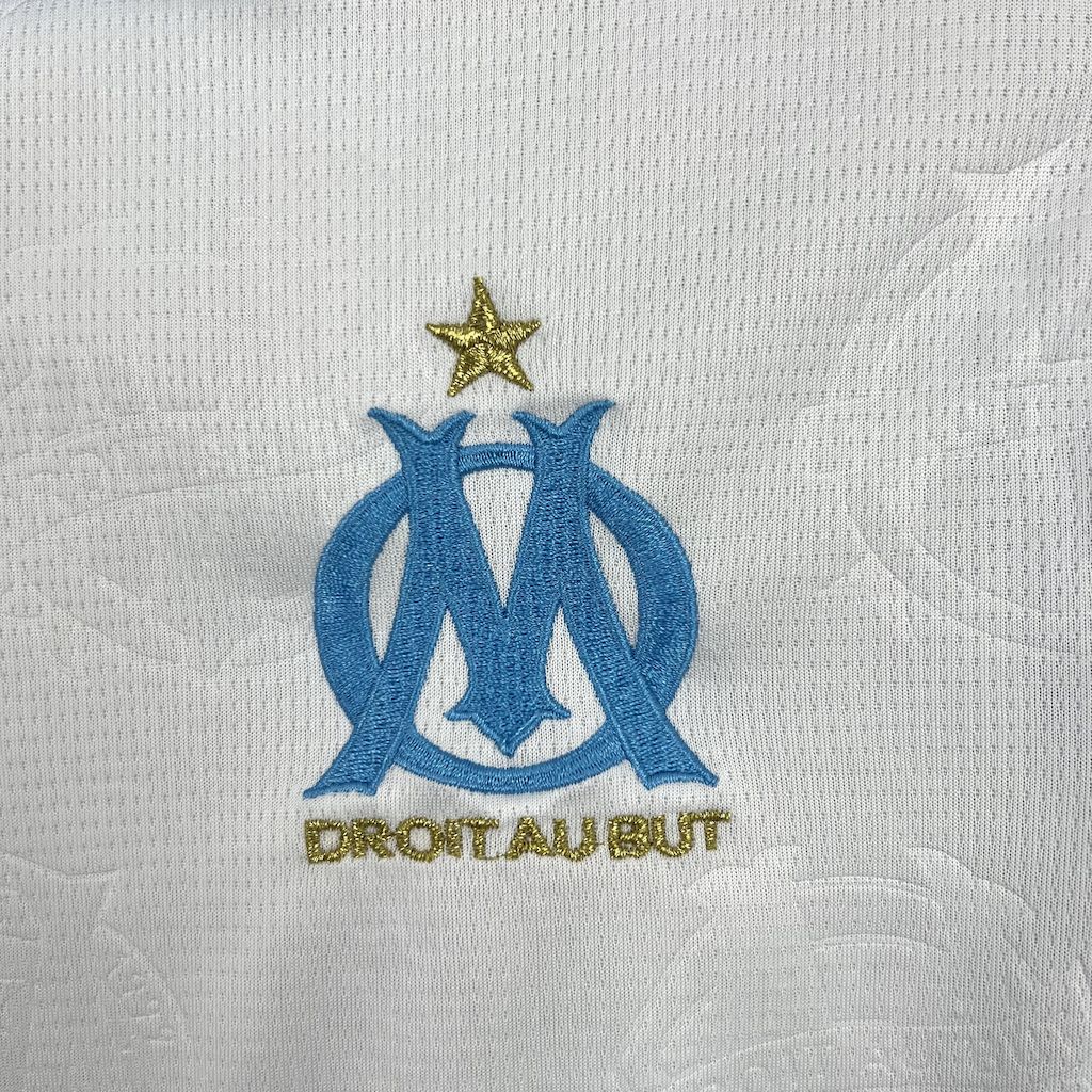 Camisa Olympique de Marseille Home 2025/26 Branca - Modelo Torcedor