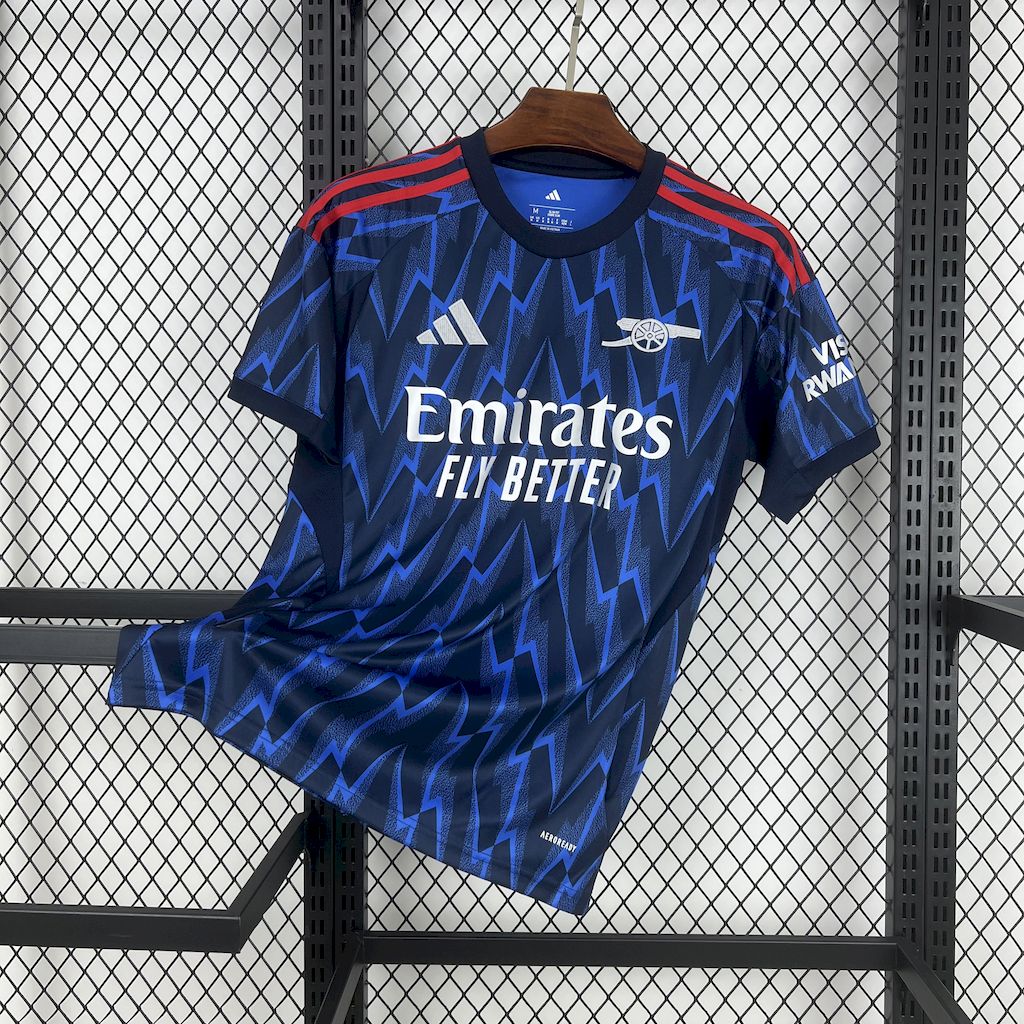 Camisa Arsenal Away 2025/26 Azul - Modelo Torcedor