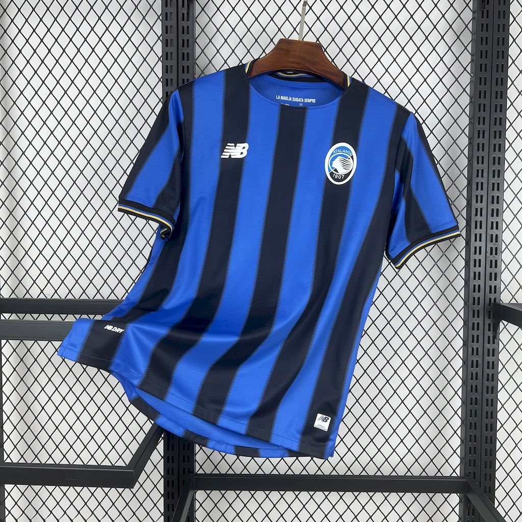 Camisa Atalanta Home 2025/26 Azul e Preto - Versão Torcedor