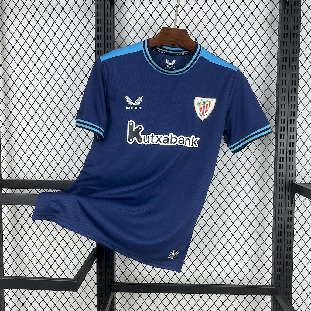 Camisa Athletic Bilbao Away 2025/26 Azul - Modelo Torcedor