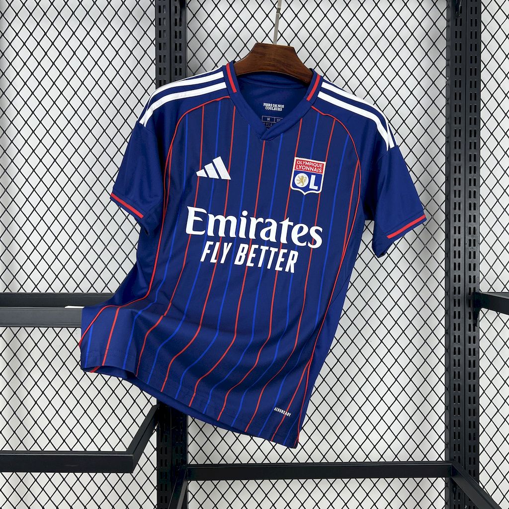 Camisa Lyon Away 2025/26 Azul - Modelo Torcedor