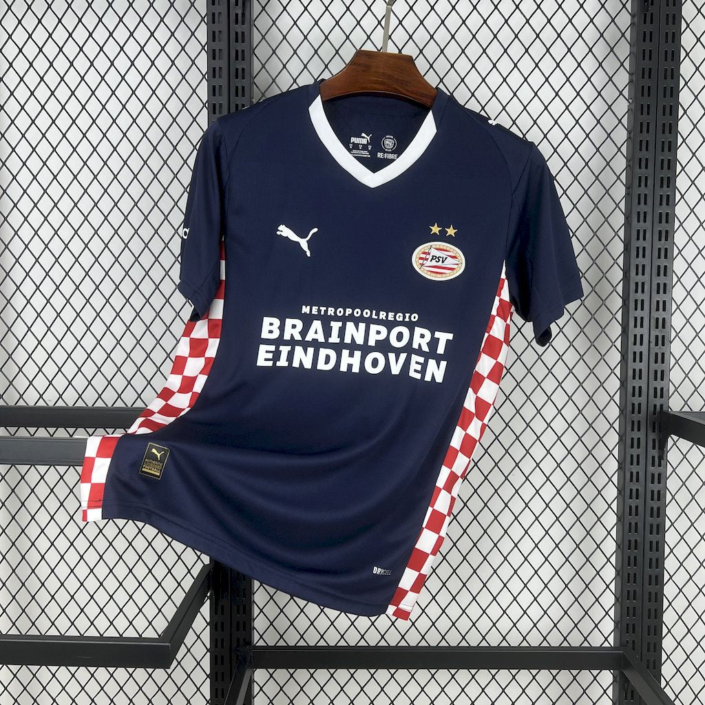 Camisa PSV Away 2025/26 Azul - Modelo Torcedor