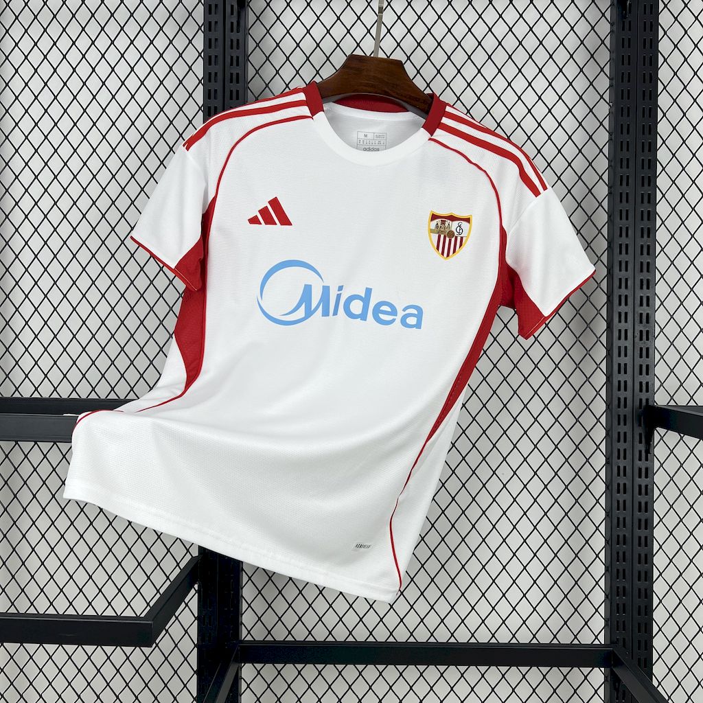 Camisa Sevilla Home 2025/26 Branca - Versão Torcedor