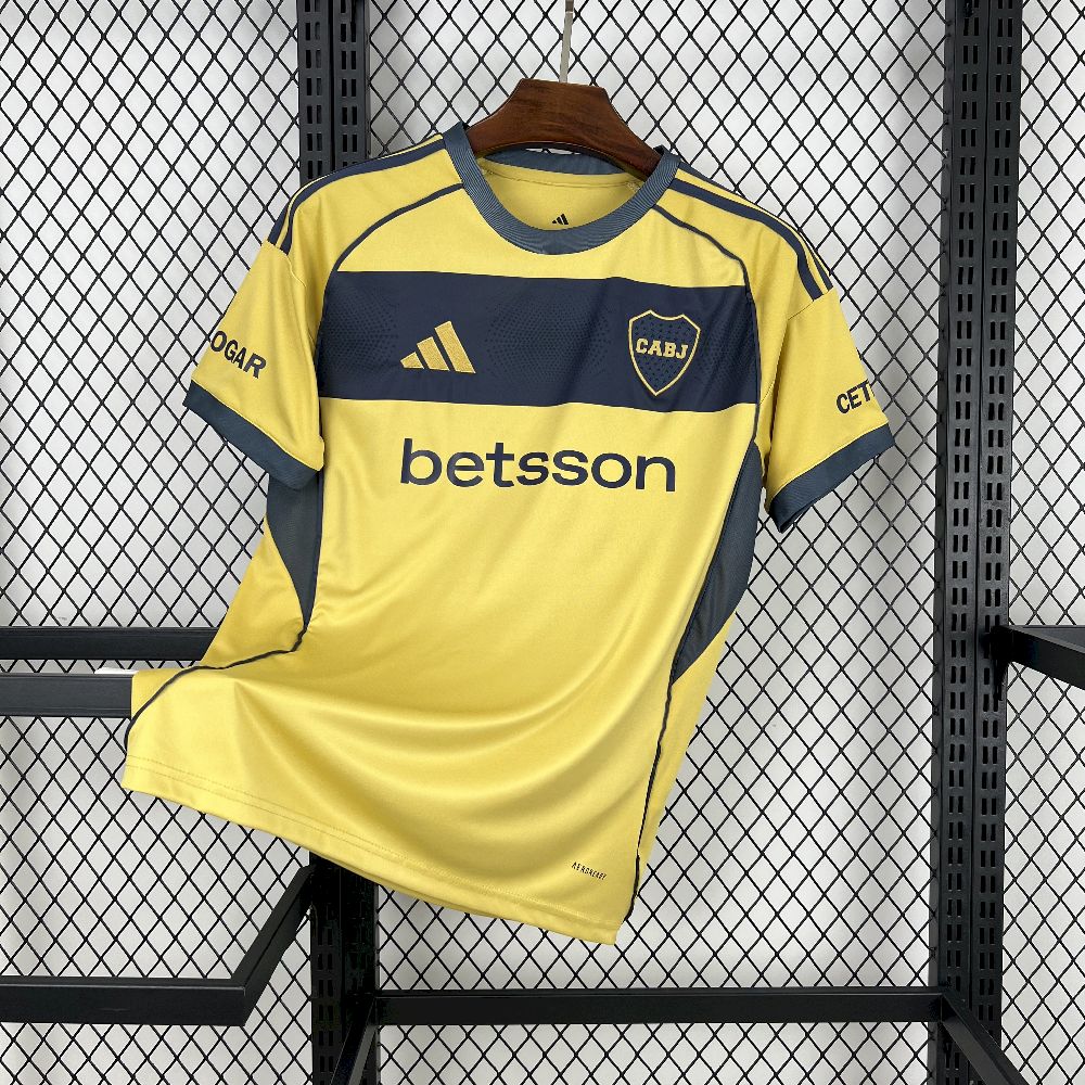 Camisa Boca Juniors Away 2025/26 Amarelo e Azul - Modelo Torcedor