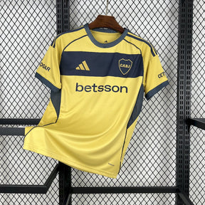 Camisa Boca Juniors Away 2025/26 Amarelo e Azul - Modelo Torcedor