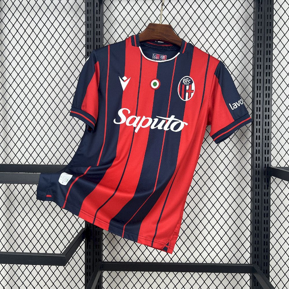 Camisa Bologna Home 2025/26 Vermelho e Azul - Versão Torcedor