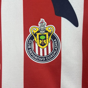 Camisa Clube Chivas Home 2025/26 Vermelha e Branca - Versão Torcedor