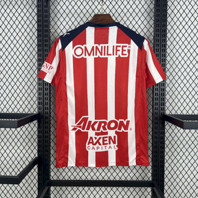 Camisa Clube Chivas Home 2025/26 Vermelha e Branca - Versão Torcedor