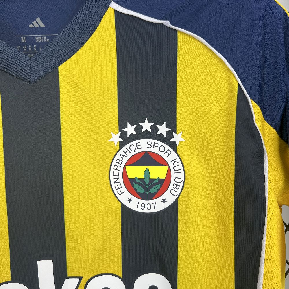 Camisa Fenerbahçe Home 2025/26 Amarelo e Preto - Modelo Torcedor