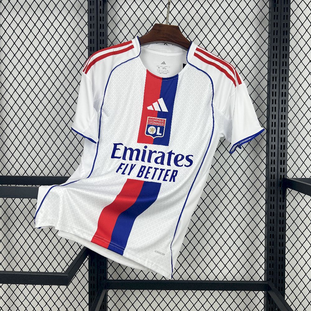 Camisa Lyon Home 2025/26 Branca - Modelo Torcedor