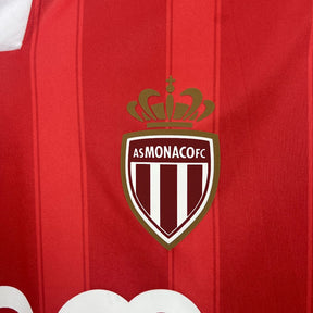 Camisa Monaco Home 2025/26 Vermelha e Branca - Modelo Torcedor
