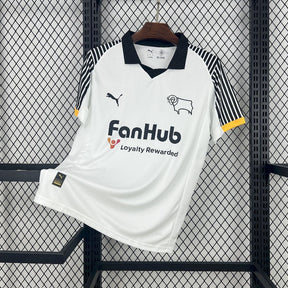 Camisa Derby County Home 2025/26 Branca - Versão Torcedor
