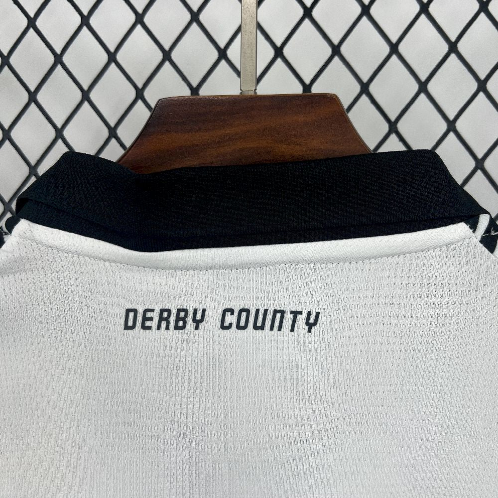 Camisa Derby County Home 2025/26 Branca - Versão Torcedor