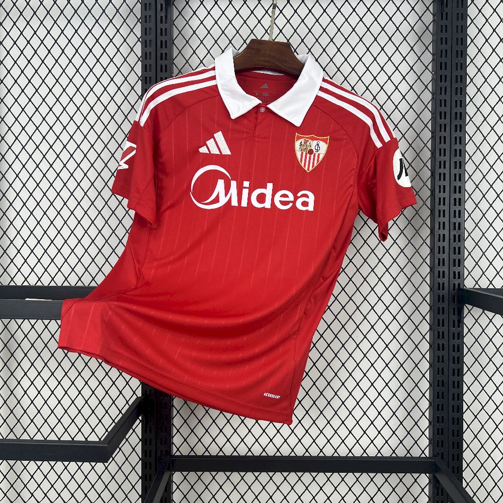Camisa Sevilla Away 2025/26 Vermelha- Versão Torcedor