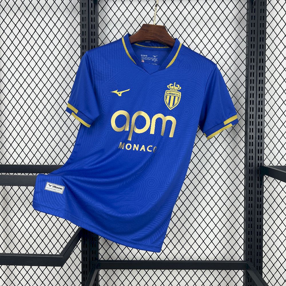 Camisa Monaco Away 2025/26 Azul - Modelo Torcedor
