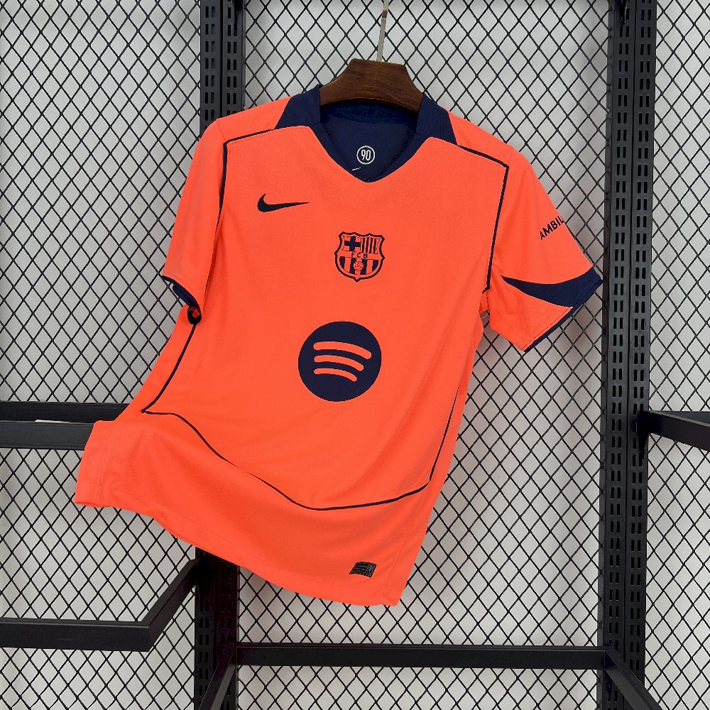 Camisa Barcelona Third 2025/26 Laranja - Modelo Torcedor