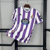 Camisa Real Valladolid Home 2025/26 Roxa e Branca - Versão Torcedor