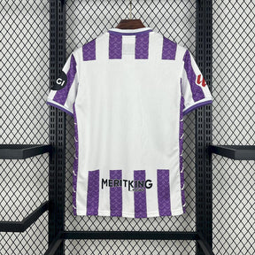 Camisa Real Valladolid Home 2025/26 Roxa e Branca - Versão Torcedor