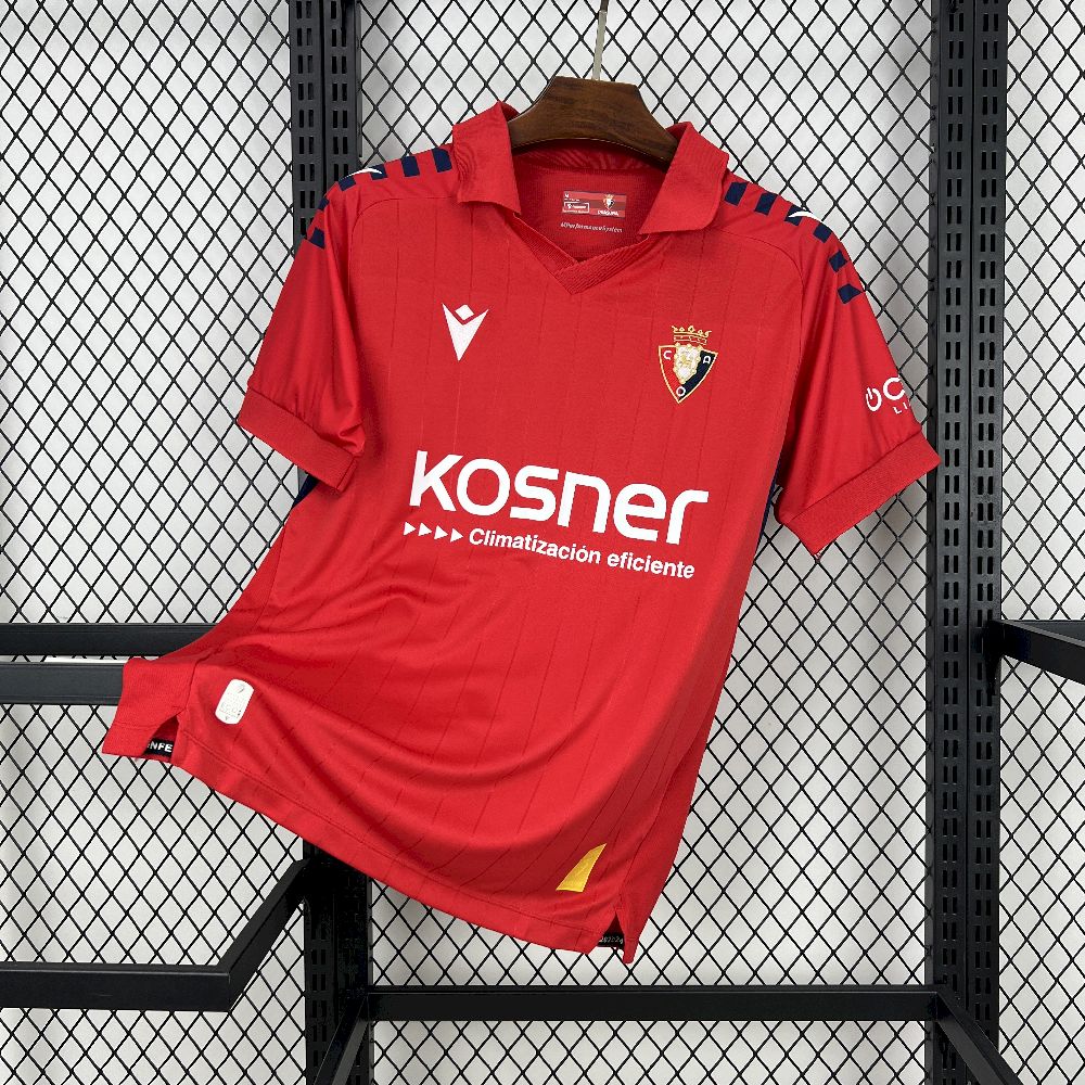 Camisa Osasuna Home 2025/26 Vermelha- Versão Torcedor