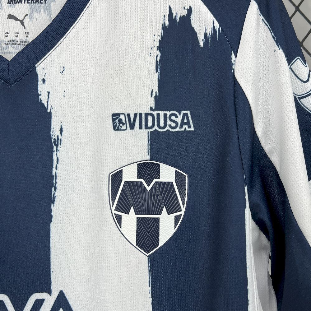 Camisa Monterrey Home 2025/26 Azul e Branca - Versão Torcedor