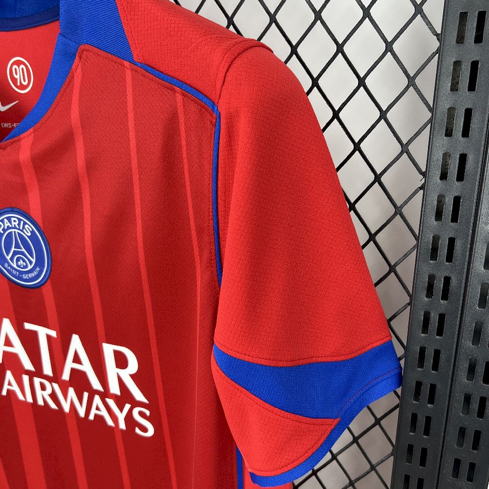 Camisa PSG Third 2025/26 Vermelha - Modelo Torcedor
