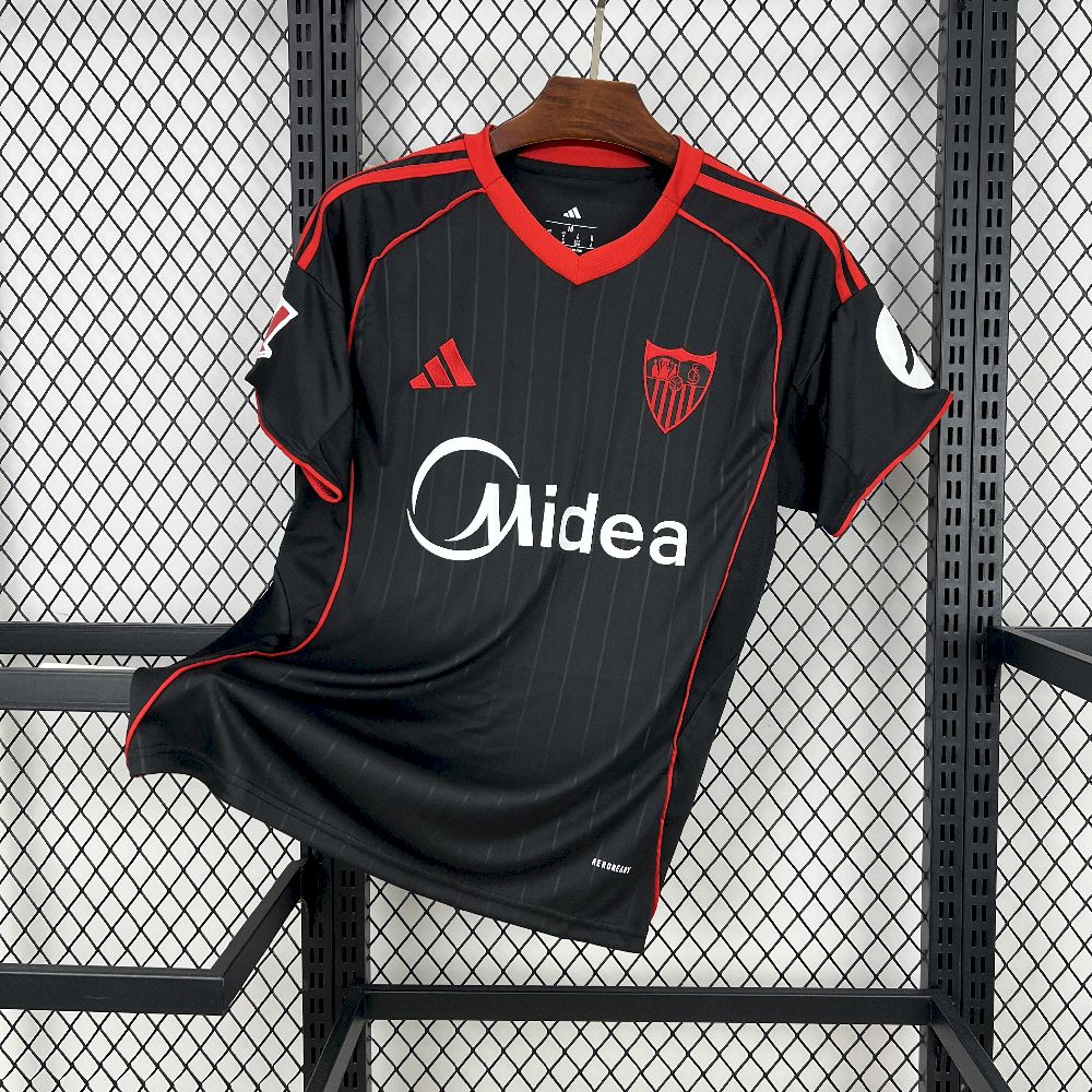 Camisa Sevilla Third 2025/26 Preta - Versão Torcedor