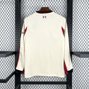 Camisa Liverpool Away 2025/26 Bege - Manga Longa
