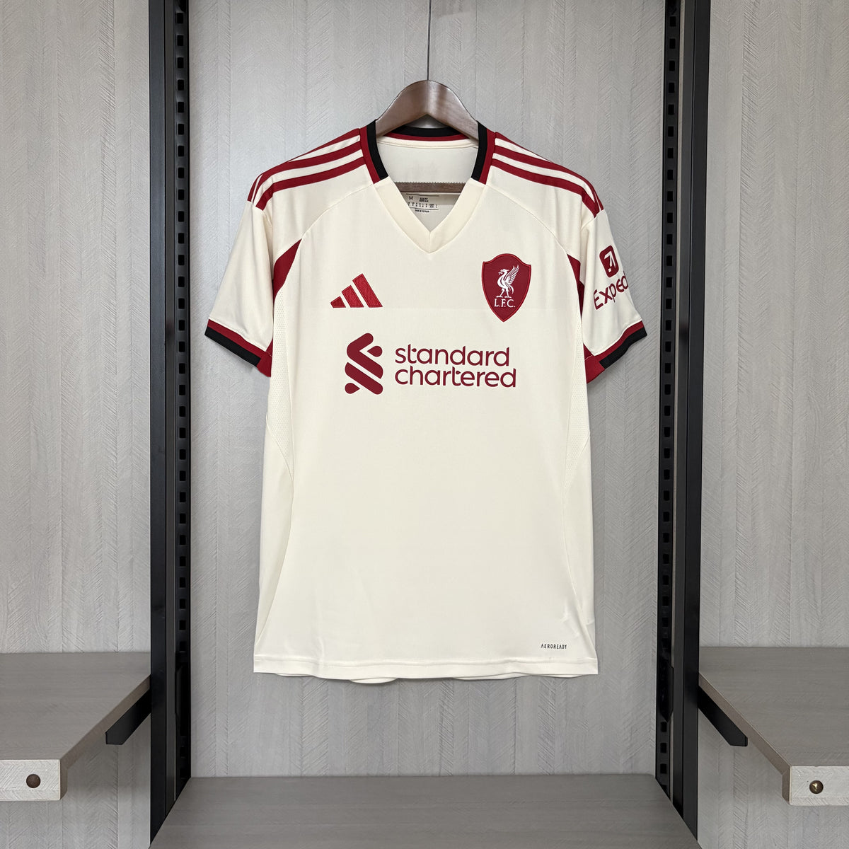 Camisa Liverpool Away 2025/26 Bege - Modelo Torcedor