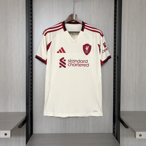 Camisa Liverpool Away 2025/26 Bege - Modelo Torcedor
