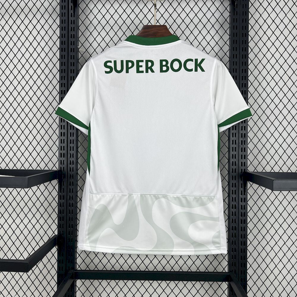 Camisa Sporting Away 2025/26 Branca - Modelo Torcedor