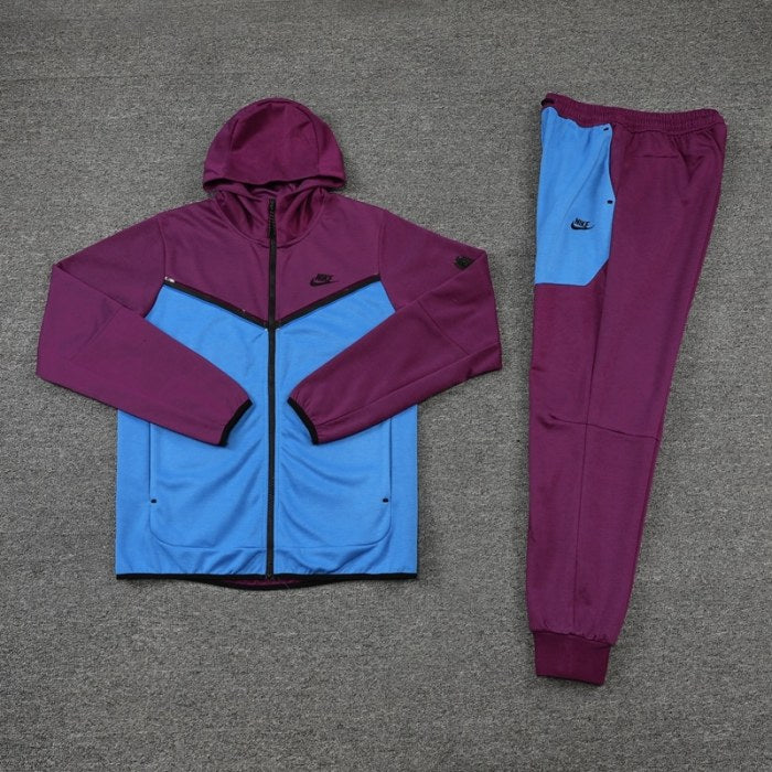 Conjunto Nike: Tech Fleece – Roxo/Azul