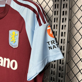 Camisa Aston Villa I 2024/25 Vermelha e Azul - Versão Torcedor