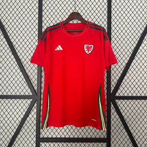 Camisa Seleção País de Gales I 2024 Vermelha - Versão Torcedor