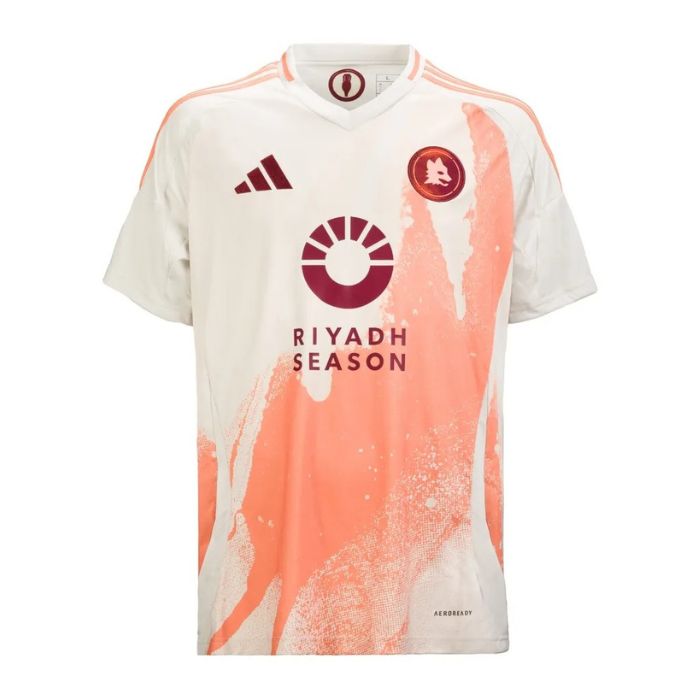 Camisa Roma II 2024/25 Laranja e Branca - Modelo Torcedor