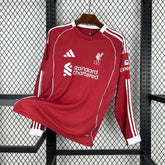 Camisa Liverpool Home 2025/26 Vermelha - Manga Longa