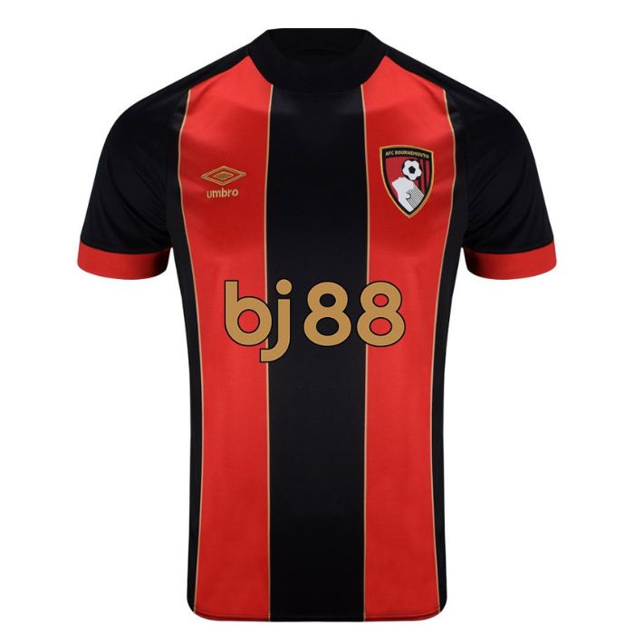 Camisa Bournemouth Home 2024/25 Vermelha e Preta  - Modelo Torcedor