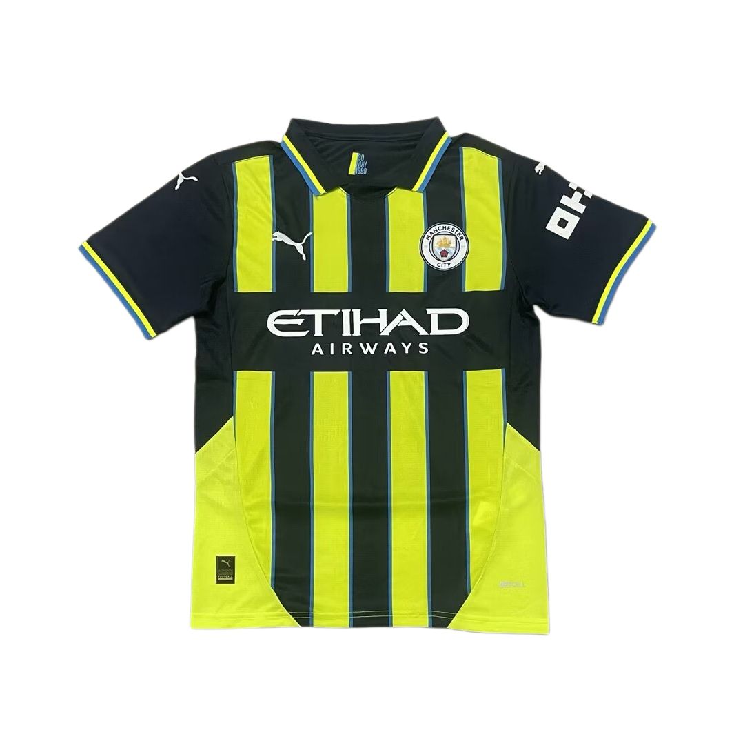 Camisa Manchester City Away 2024/25 Amarela e Preto - Versão Torcedor