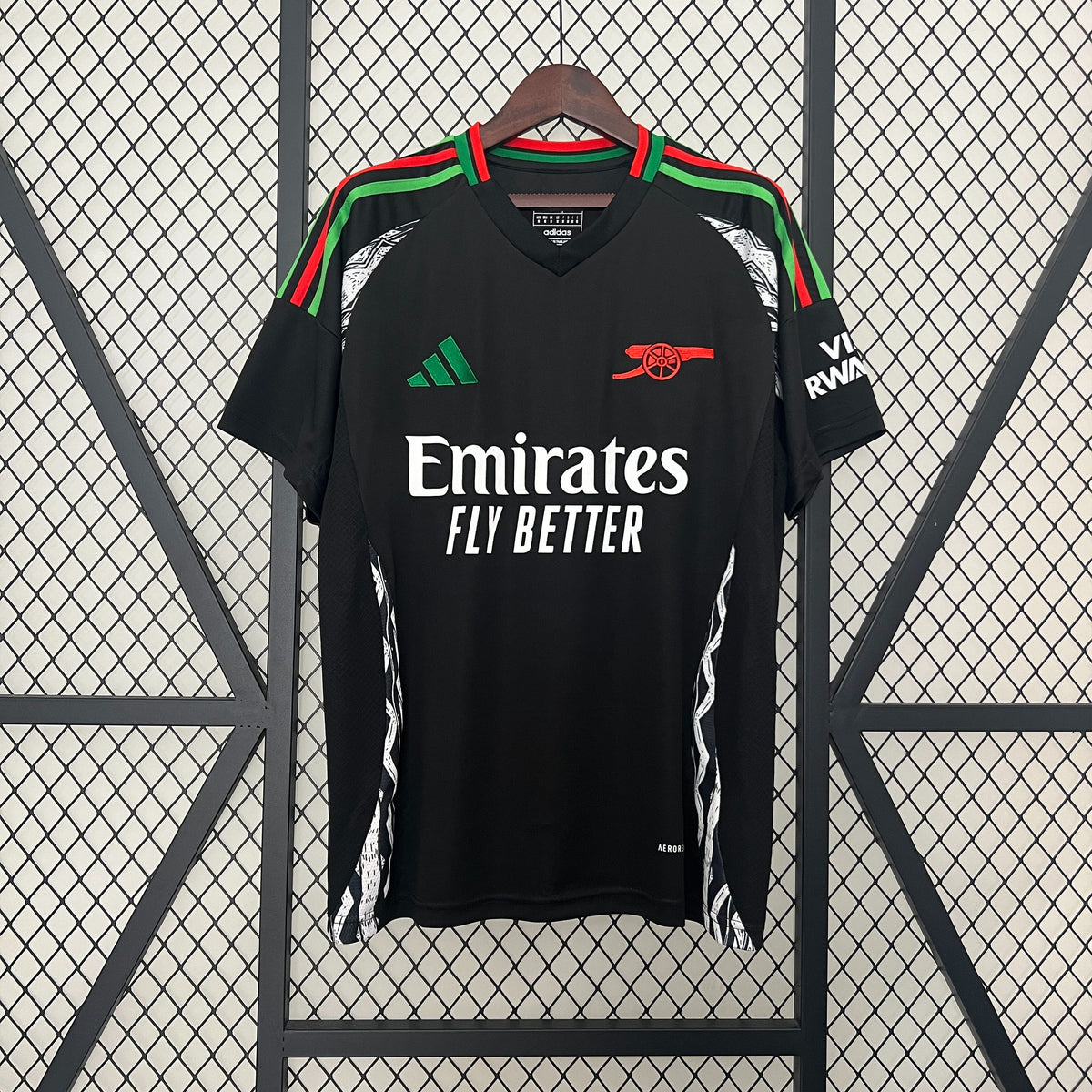 Camisa Arsenal II 2024/25 Preta - Versão Torcedor