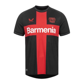 Camisa Bayer 04 Leverkusen Home 2023/24 Preta e Vermelha - Modelo Torcedor