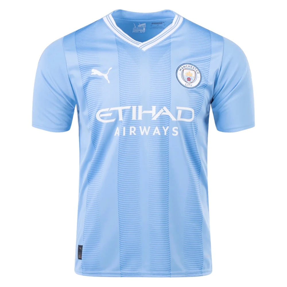 Camisa Manchester City l 2023/24 Azul - Modelo Torcedor