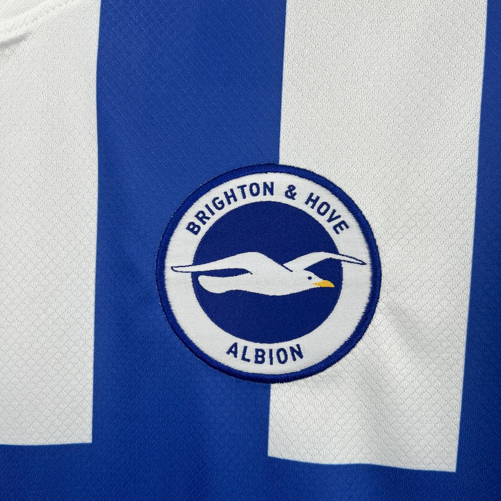 Camisa Brighton Home 2025/26 Azul e Branca - Versão Torcedor