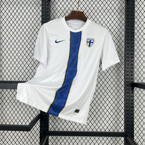 Camisa Seleção Finlândia I 2025 Branca e Azul - Versão Torcedor