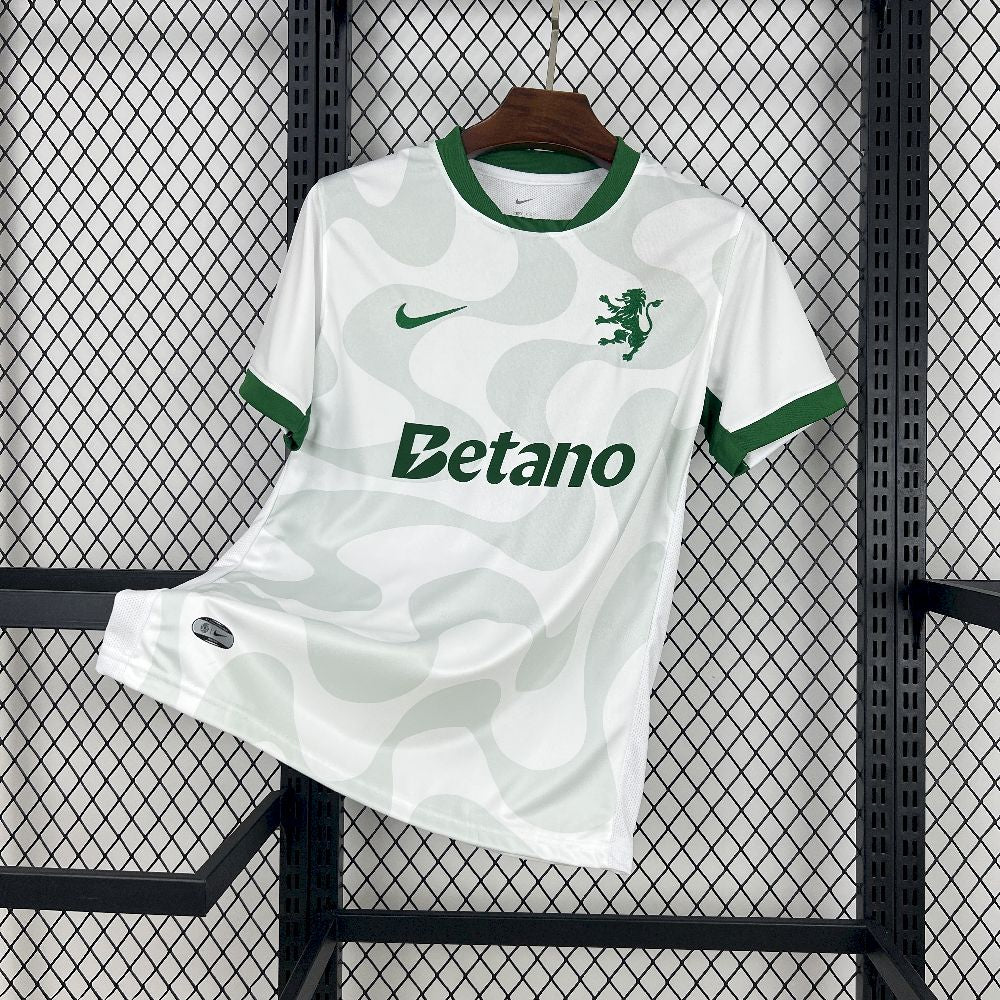 Camisa Sporting Away 2025/26 Branca - Modelo Torcedor