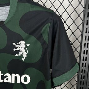 Camisa Sporting Third 2025/26 Preta e Verde - Modelo Torcedor