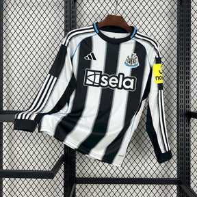 Camisa Newcastle Home 2025/26 Manga Longa - Modelo Torcedor