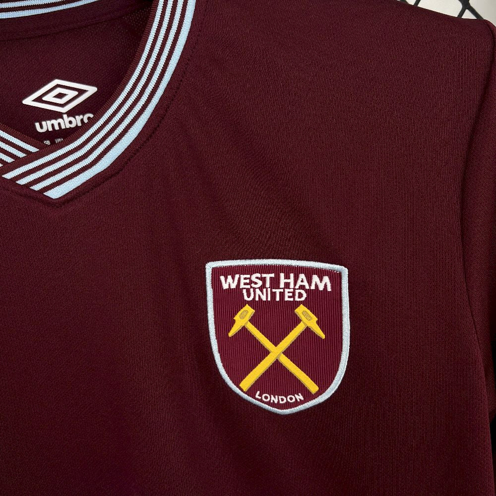 Camisa West Ham 2025/26 Home - Versão Torcedor