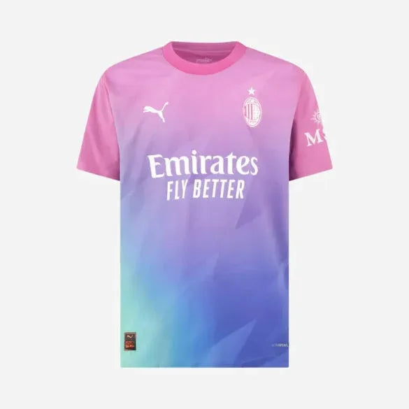 Camisa AC Milan Third 2023/24 Rosa e Verde - Modelo Torcedor